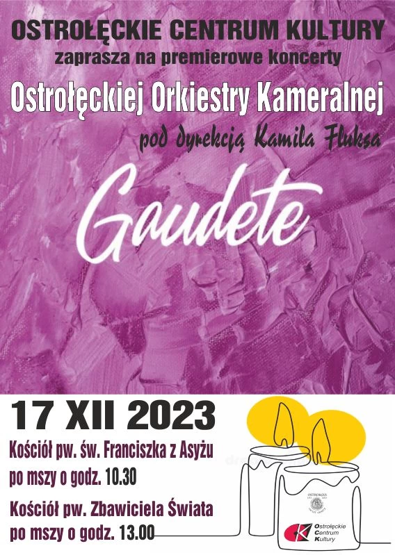 Koncerty Adwentowe GAUDETE Ostrołęckiej Orkiestry Kameralnej 