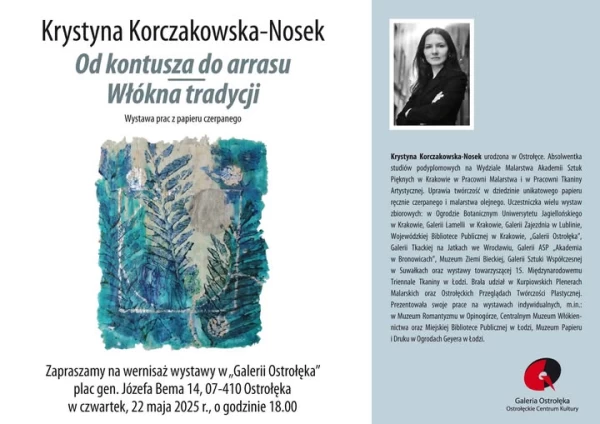 OD KONTUSZA DO ARRASU. WŁÓKNA TRADYCJI - wernisaż wystawy prac Krystyny Korczakowskiej-Nosek 