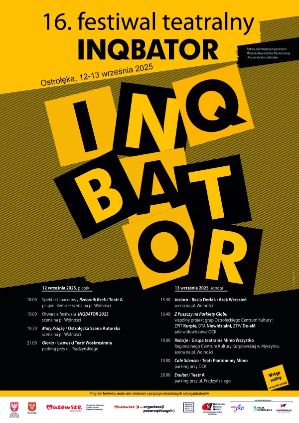 16. FESTIWAL TEATRALNY INQBATOR 2025